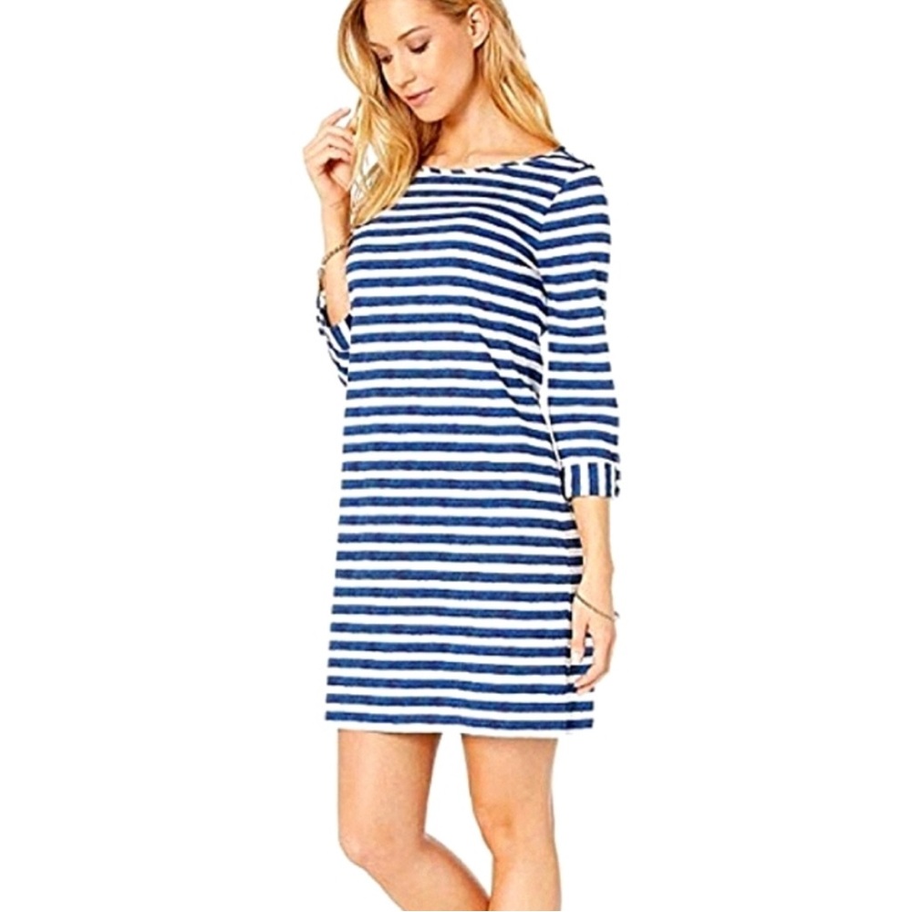 Lilly Pulitzer Marlowe Mini Dress S Navy White Striped Nautical Preppy Fisherman